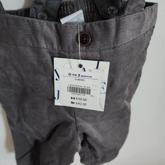 New janie and jack baby suspender overalls 0-3 months - Picture 3 of 4